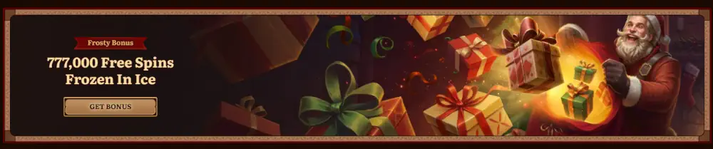 Promozione festiva Wild Robin Frosty Bonus che offre 777.000 giri gratuiti